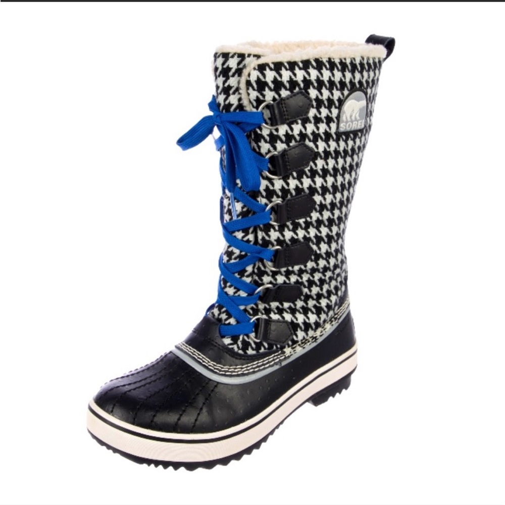 Sorel 'Tivoli Tall' Houndstooth Snow Boots Women’s: size 9
